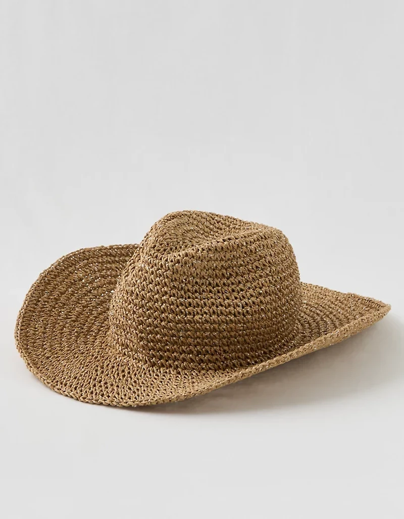 Aerie Shimmer Straw Cowboy Hat