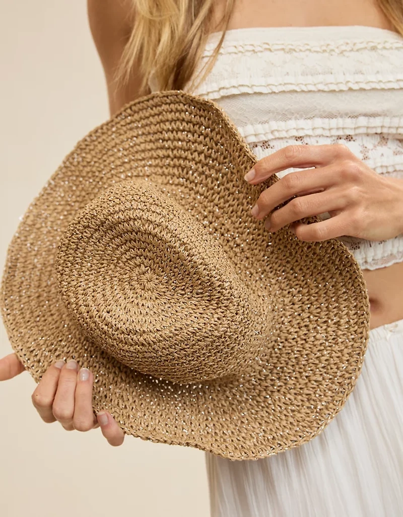 Aerie Shimmer Straw Cowboy Hat