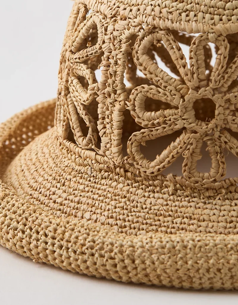 Aerie Flower Straw Hat