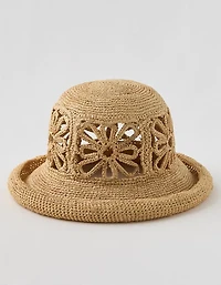 Aerie Flower Straw Hat