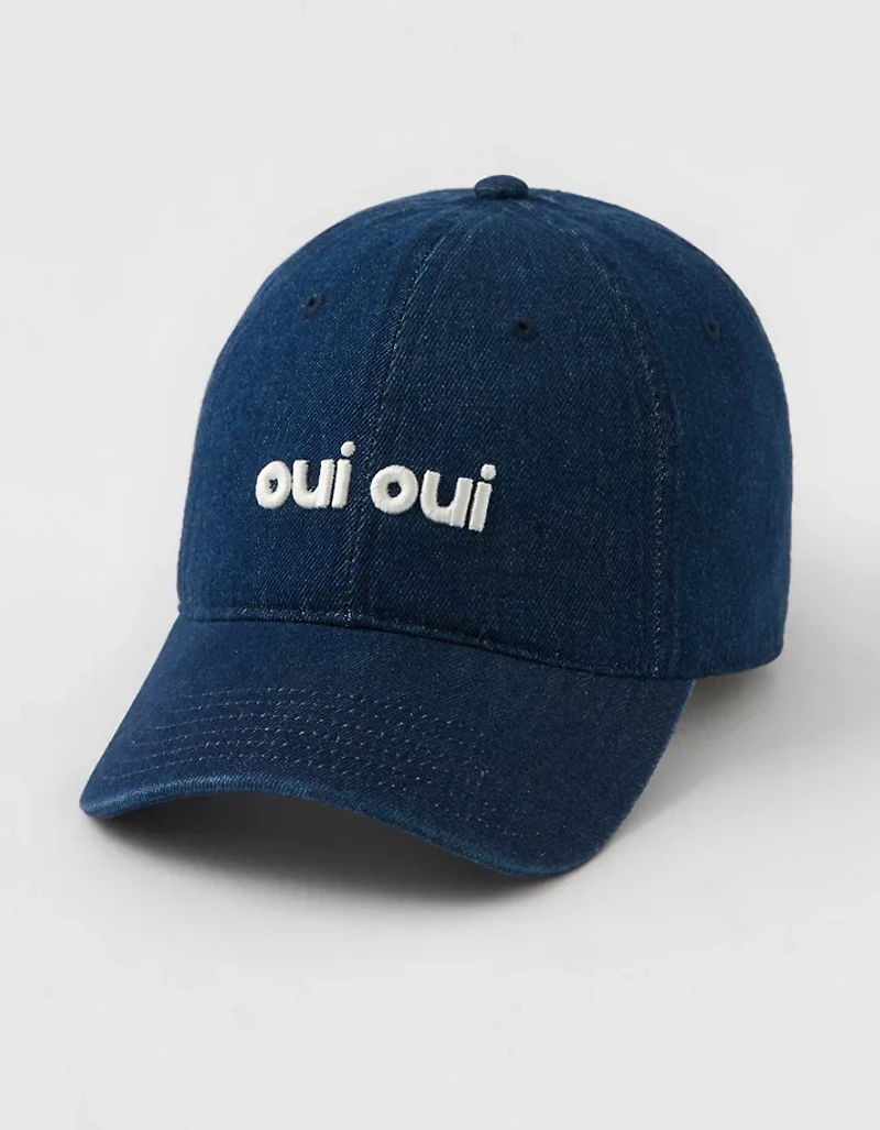 Aerie Denim Graphic Baseball Hat