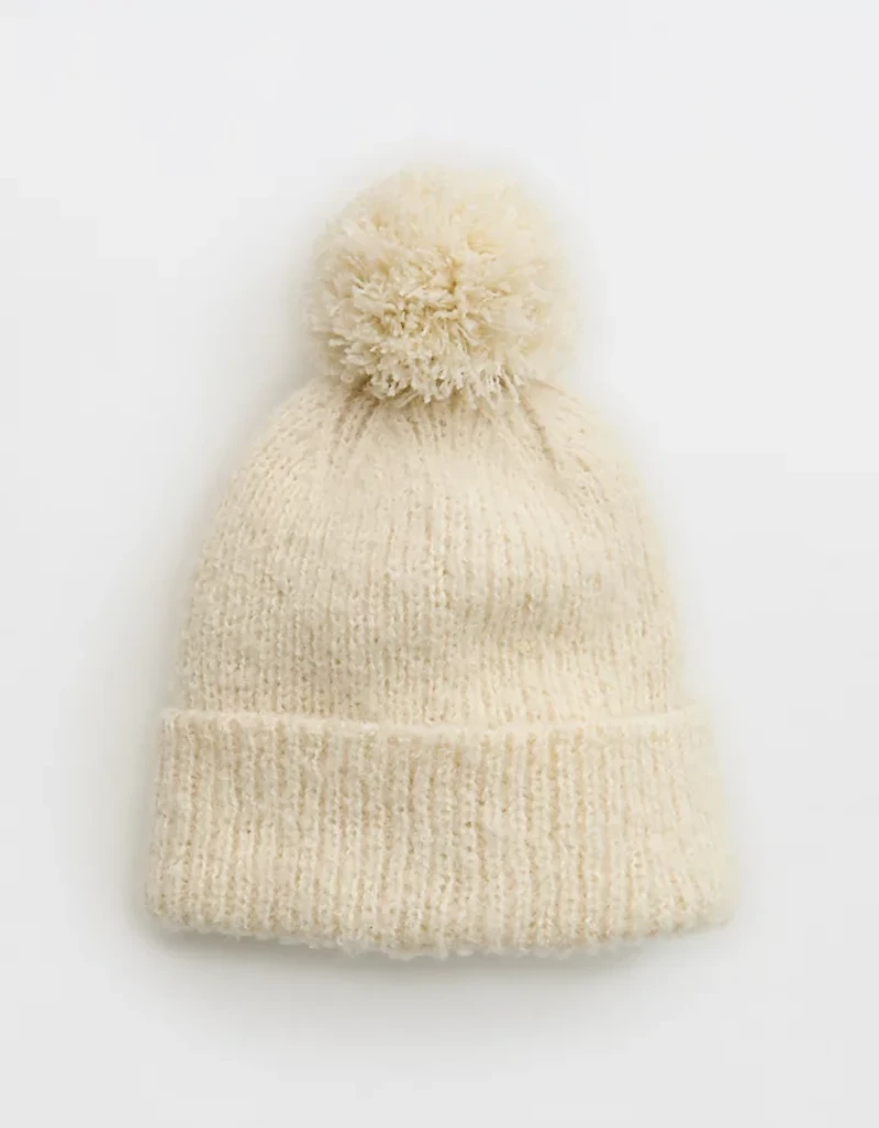 Aerie Fuzzy Pom Beanie