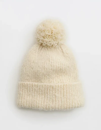 Aerie Fuzzy Pom Beanie