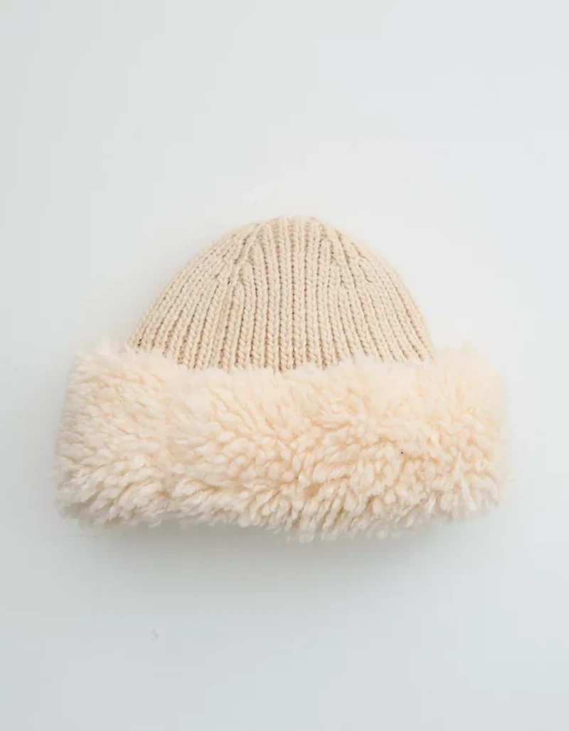 Aerie Curly Fur Pillbox Hat