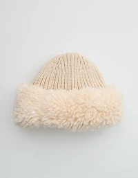 Aerie Curly Fur Pillbox Hat