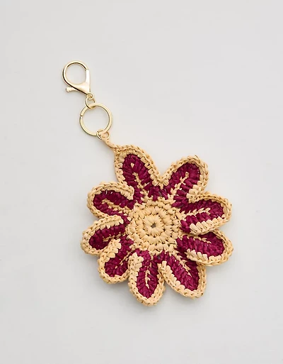 Aerie Crochet Flower Bag Charm