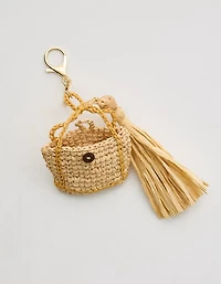 Aerie Straw Tassel Bag Charm