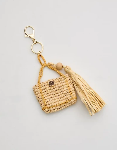 Aerie Straw Tassel Bag Charm