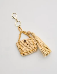 Aerie Straw Tassel Bag Charm