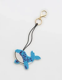 Aerie Beaded Whale Bag Charm