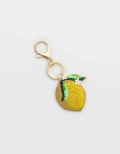 Aerie Beaded Lemon Bag Charm