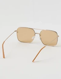 Aerie Rimless Metal Square Sunglasses