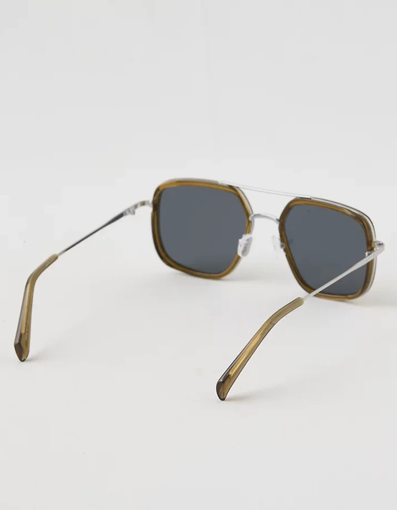 Aerie Metal Narrow Rectangle Sunglasses