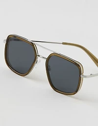 Aerie Metal Narrow Rectangle Sunglasses