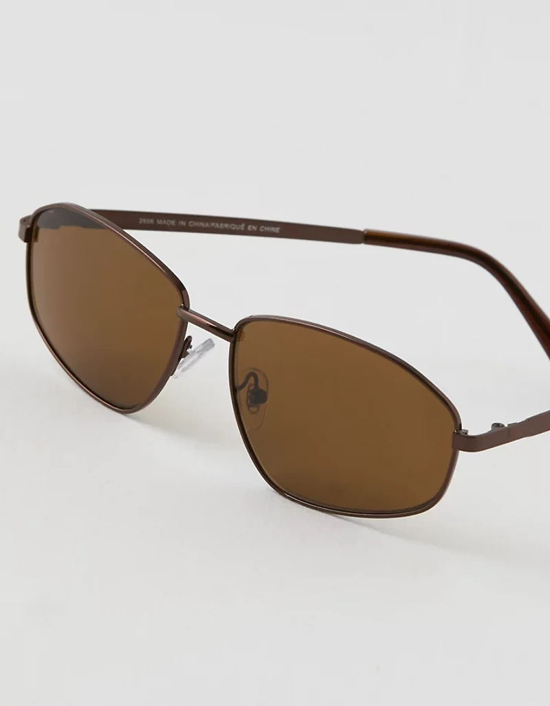 Aerie Metal Narrow Rectangle Sunglasses