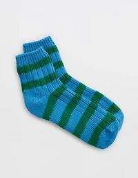 Aerie Knit Stripe Quarter Socks