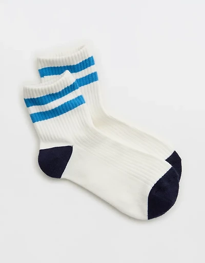 Aerie Striped Quarter Socks