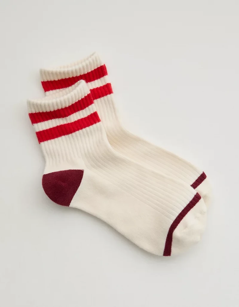 Aerie Striped Quarter Socks