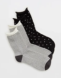 Aerie Rolled Edge Crew Sock 2-Pack