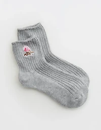 Aerie Chunky Rib Quarter Socks