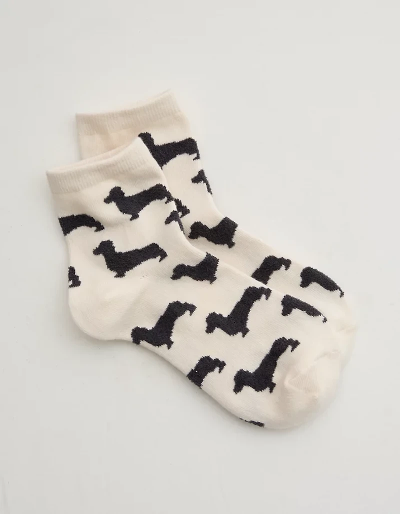 Aerie Fuzzy Quarter Socks