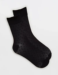 Aerie Mesh Dot Quarter Socks