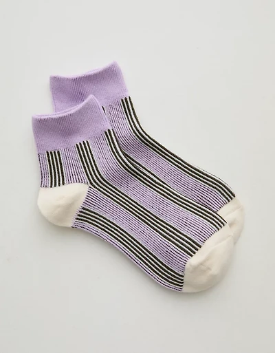 Aerie Striped Quarter Socks