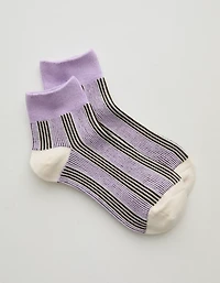 Aerie Striped Quarter Socks