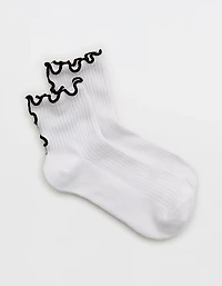 Aerie Color Seam Quarter Socks