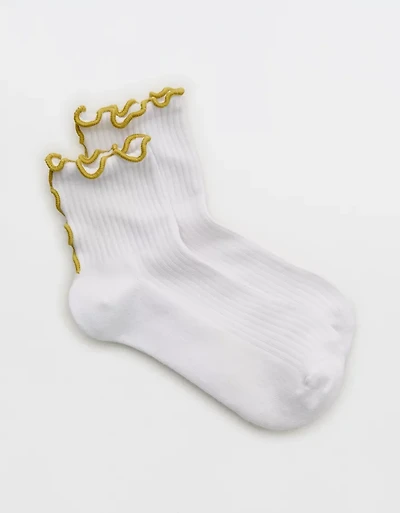Aerie Color Seam Quarter Socks