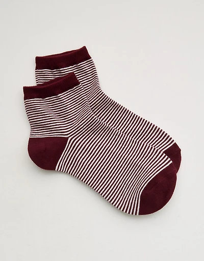 Aerie Striped Cotton Shortie Socks