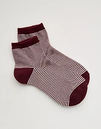 Aerie Striped Cotton Shortie Socks