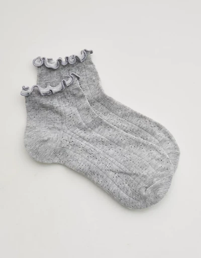 Aerie Pointelle Cotton Shortie Socks