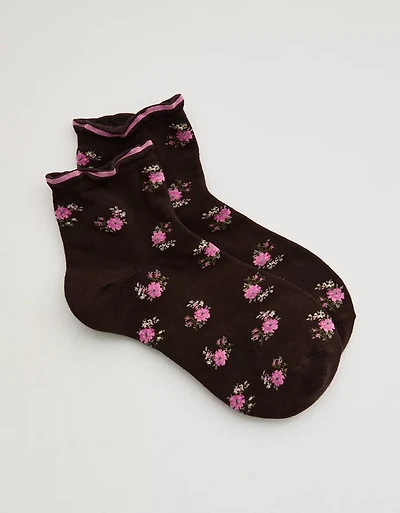 Aerie Mini Ruffle Quarter Socks