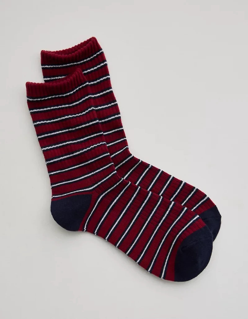Aerie Ribbed Cotton Crew Socks