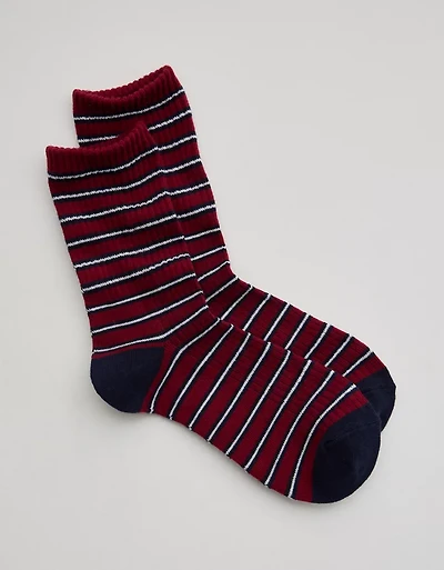 Aerie Ribbed Cotton Crew Socks
