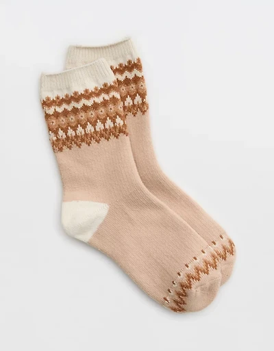 Aerie Crew Fairisle Socks