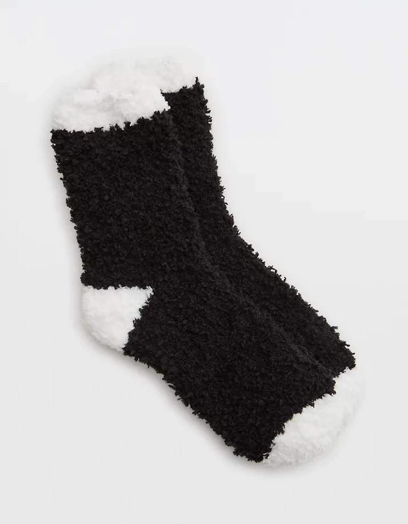 Aerie Fuzzy Crew Socks