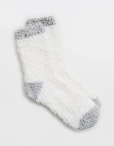 Aerie Fuzzy Crew Socks