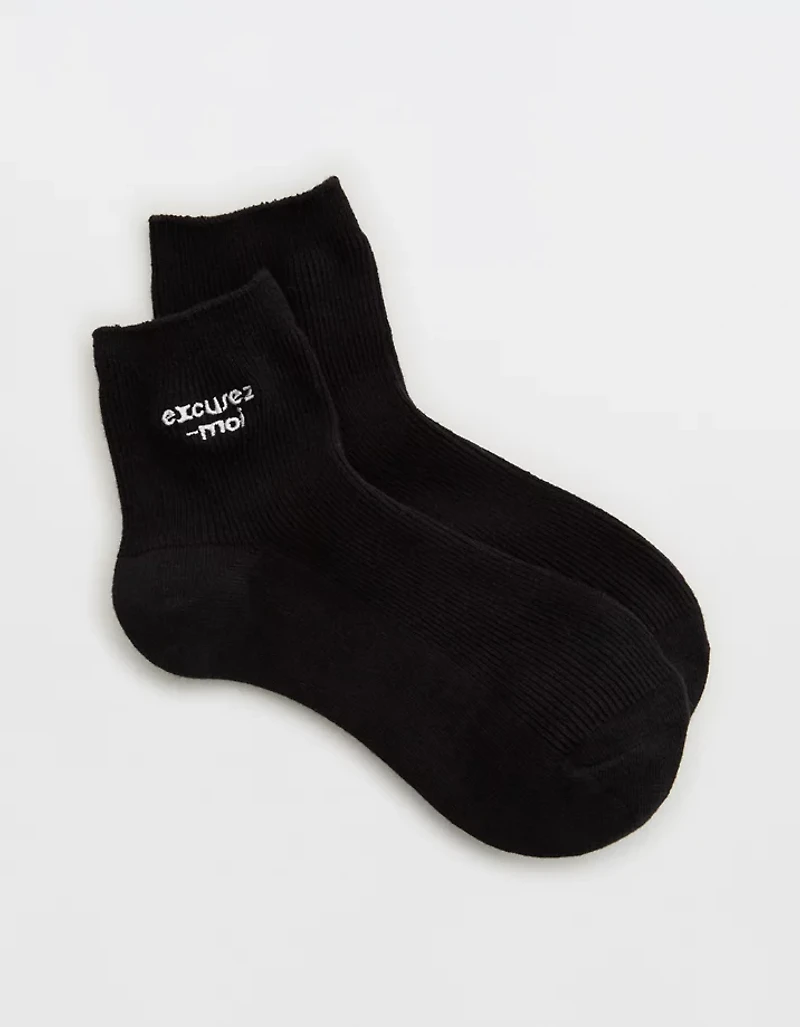 Aerie Embroidered Bobby Socks