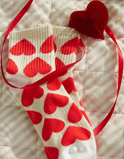 Aerie Ribbed Cotton Quarter Socks