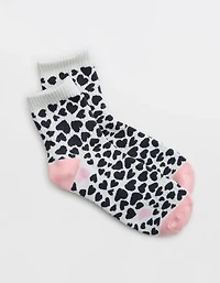Aerie Ribbed Cotton Quarter Socks