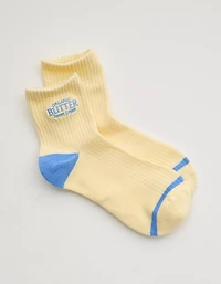 Aerie Ribbed Cotton Quarter Socks