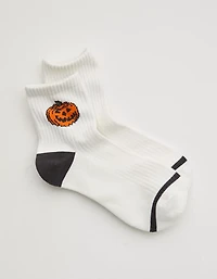 Aerie Ribbed Cotton Quarter Socks