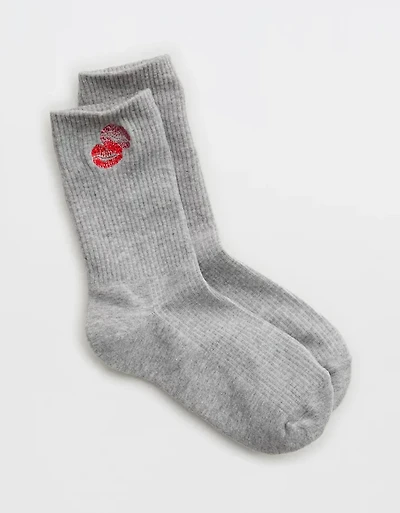 Aerie Ribbed Cotton Crew Socks