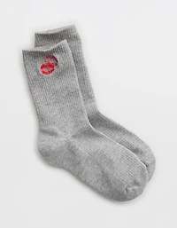 Aerie Ribbed Cotton Crew Socks