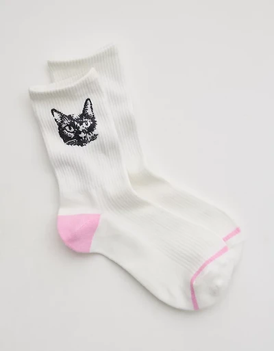 Aerie Ribbed Cotton Crew Socks