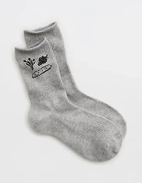Aerie Ribbed Cotton Crew Socks