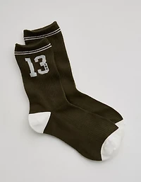 Aerie Ribbed Cotton Crew Socks