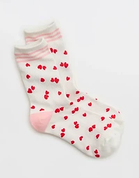 Aerie Ribbed Cotton Crew Socks